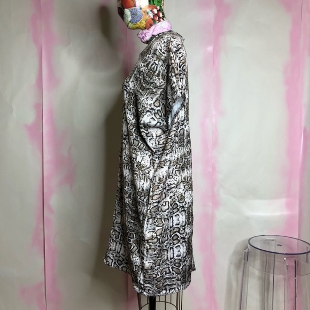 H HALSTON Animal Print Tunic Snake Dress Shift - Picture 3 of 7